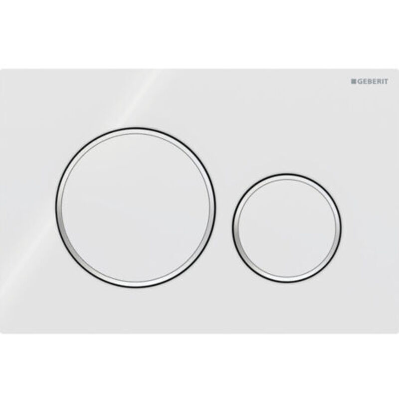 Geberit Sigma20 Doppel-spültaste: Weiß, Chrom Glänzend (115.882.kj.1)