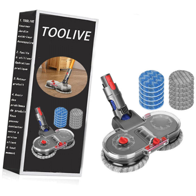 Elektrischer Wischkopf Für Dyson V11 V10 V15 V8 V7 Staubsauger, Wischmopp-kopf Mit Wassertank Und 12 Waschbaren Wischtüchern