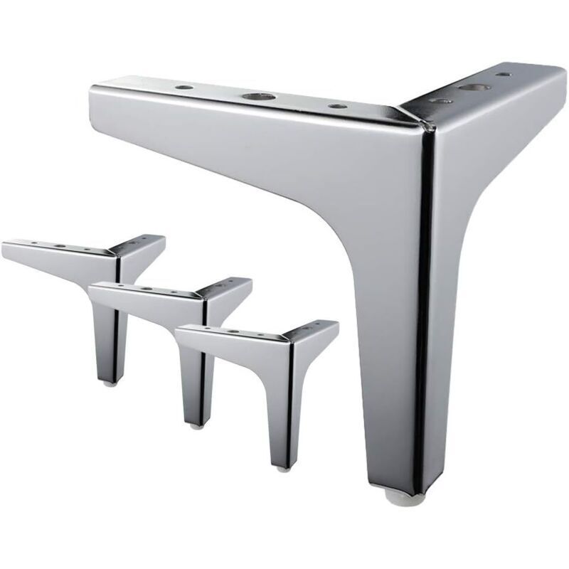 4 Stück Möbelfüße, Metallfüße Für Tisch Und Bett Mit Schrauben & Bodenschonern Zum Diy-möbelbau Für Sofa, Sessel, Couch, Stuhl 15 Cm