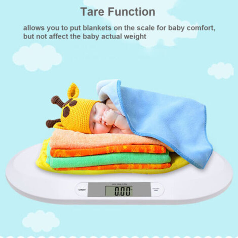 Digitale Babywaage, Zum Wiegen Bis Zu 20 Kg/44 Lb, Für Neugeborene, Lcd-bildschirm, 2 Modi (kg/lb) Präzise