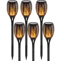 Solarlampe 12 Led 54 Cm Garten-dekoration Für Außen Mit Flackerndem Licht