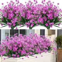 8 Bündel Künstliche Außenfalschblumen Sträucher Uv-beständig Pflanzen, Mit Eigenschaften: Kunststoff
