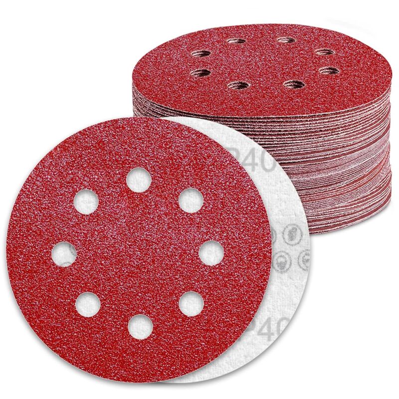 Schleifscheiben 125mm Körnung 40 Schleifpapier 70 Stück 8 Löcher Schleifteller Für Exzenterschleifer