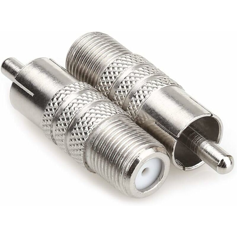 Rca Composite Video Adapter Stecker Auf Koaxialkabel Splitter Adapter Connector, F-stecker Kabelverbinder Satelliten Antennenverbinder - 2er Pack