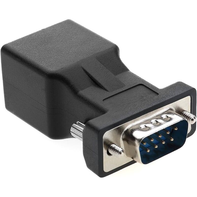 Ethernet-/lan-rj45-zu-rs232-adapterverlängerung, Serieller Db9-port Mit 9-poligem Stecker-buchse, Rj45 Cat5e/6 (steckverbinder Männlich)