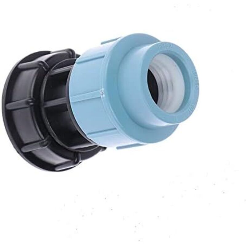 Adapter Für Ibc-tank S60x6 Mit Geradem Mdpe-anschluss 25 Mm. Kompatibel Mit Standardmäßigen Ibc-behältern Aus Großbritannien Und Der Eu.