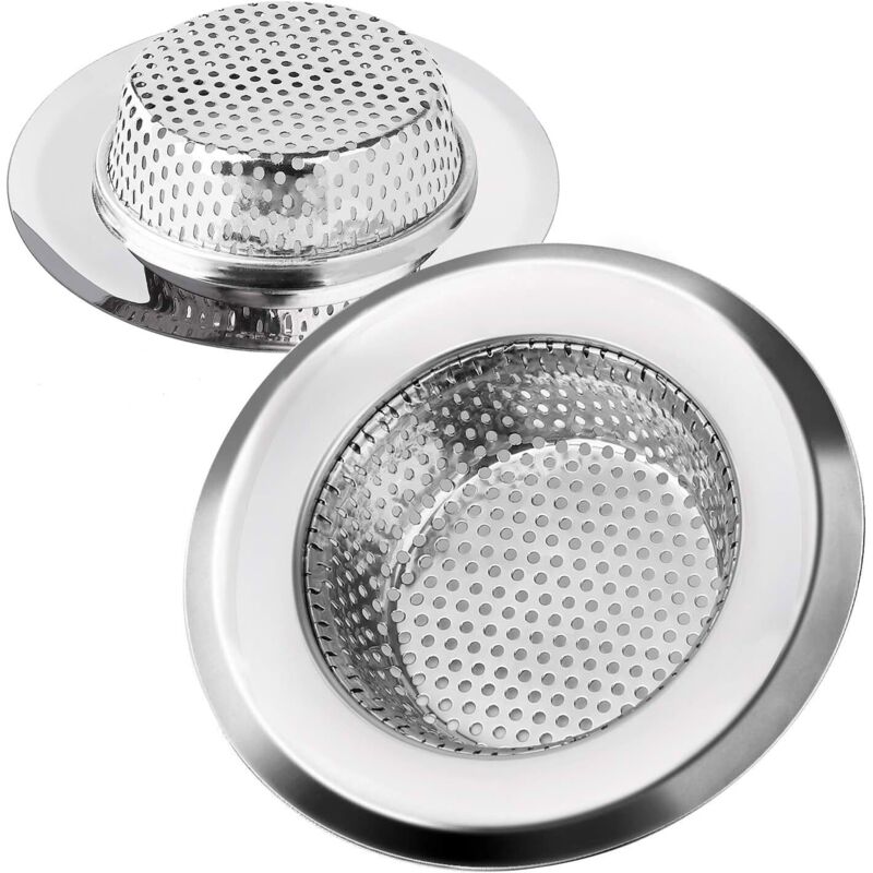 Küchenspülenfilter Aus Edelstahl, Robust Und Verstopfungsfrei, Ideal Für Spülen In Haus, Küche Und Bad, Durchmesser 11,3 Cm, 2er-pack.