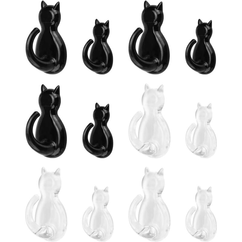 12 Stück Süße Klebehaken, Selbstklebender Haken, Wandmontierte Klebehaken, Ohne Bohren Und Spurlos, Kleiner Klebehaken Für Küche, Wohnzimmer, Bad, Büro