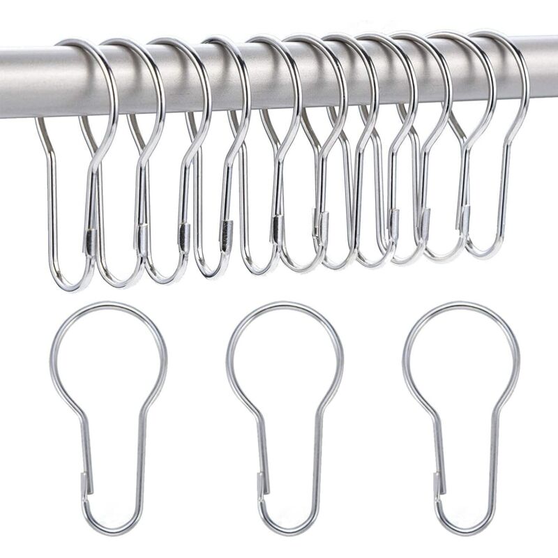 40-teiliges Set Aus Robusten Metall-duschvorhangringen – Aufhängehaken Für Standardstangen – Einfache Installation Ohne Werkzeug