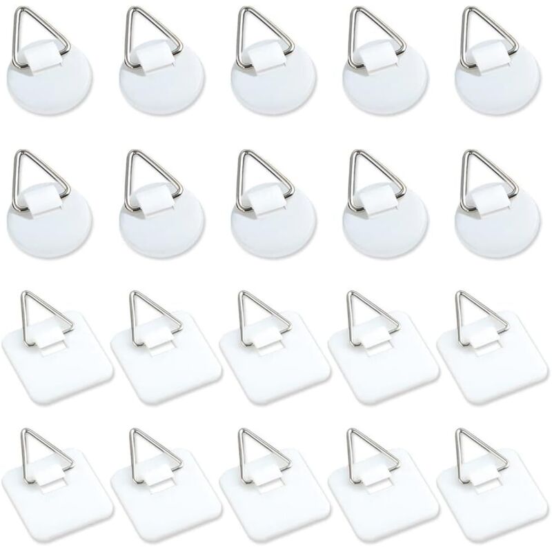 50er-pack Unsichtbare Klebestreifen, 2,5 Cm, Vertikale Klebestreifen Für Wandschilder, Schilder Für Teller, Bilder, Dekorationsgegenstände (weiß)