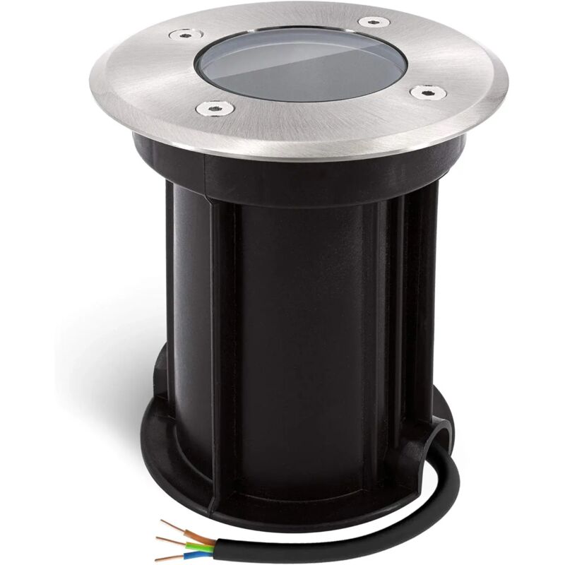 Boru Spot, Nicht Einbaubar, Rund Für Gu10 - Gebürstetes Aussehen - Vorinstalliertes Ip67-kabel, Ø 110mm 130mm (glühbirne Nicht Enthalten)