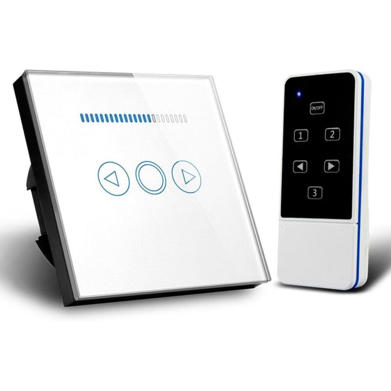 Dimmer Touch-dimmer Mit Fernbedienung Aus Kristall - Smart Switch, Smart Switch Wireless-touch-dimmer Led-schalter Aus Gehärtetem Glas