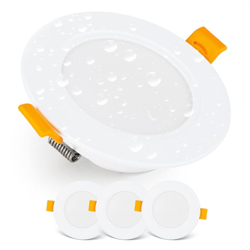 Einbauspots Für Das Badezimmer Ip54 – 3er Set – Warmweiß 3000k – 7w / 700 Lumen – Einfache Installation Mit Integriertem Transformator