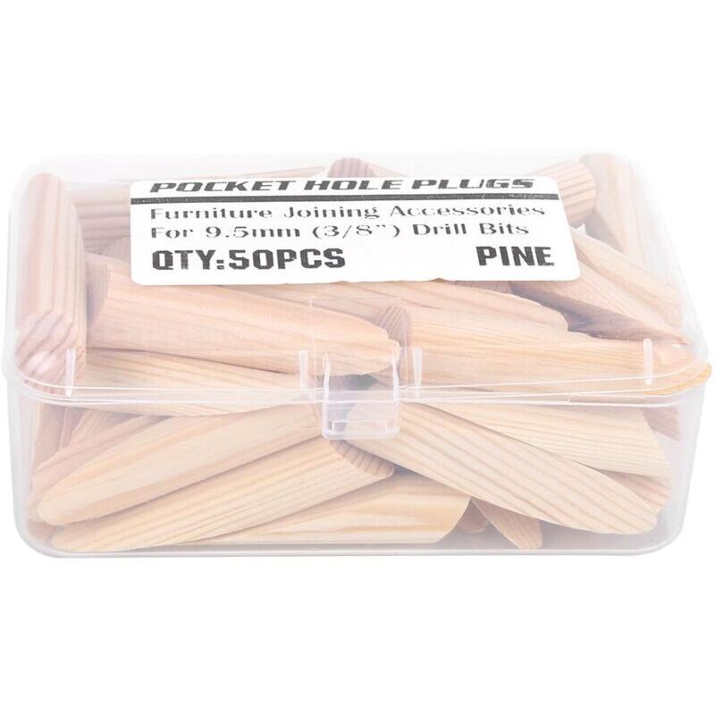 50 Stück Taschenlochstopfen Holz-taschenlochschablonenstopfen Holzbearbeitungswerkzeug Schraubenstopfen Set Für Schräges Bohren