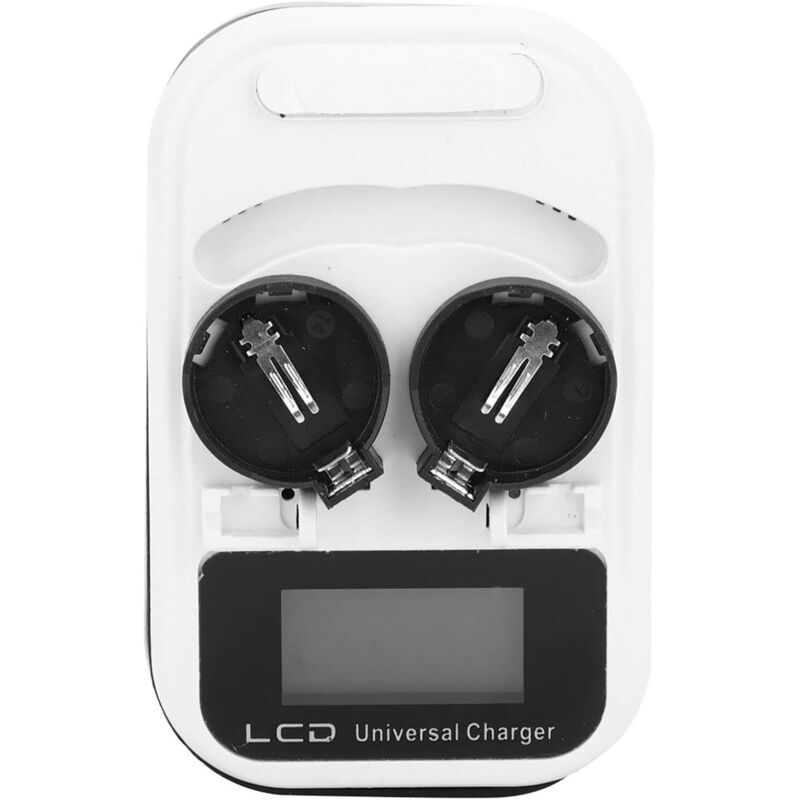 Lithium-ladegerät, Integrierte Lade-taste, Lcd-display, Maximaler Strom 300 Ma, Doppelter Steckplatz Für Lir2016, Lir2025, Lir2032, 100–240 V