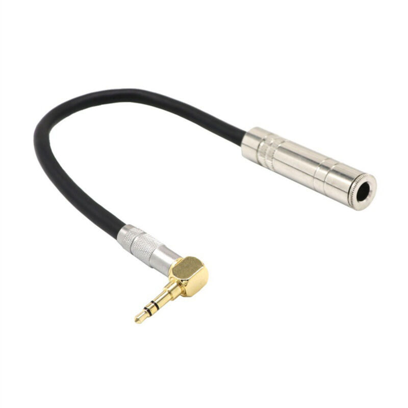 3,5-mm-auf-6,35-mm-audiokabel, Rechtwinkliger Stereo-audioadapter Von 3,5 Mm Stecker Auf 6,35 Mm Buchse, Von 1/8" Stecker Auf 1/4" Buchse, 30 Cm