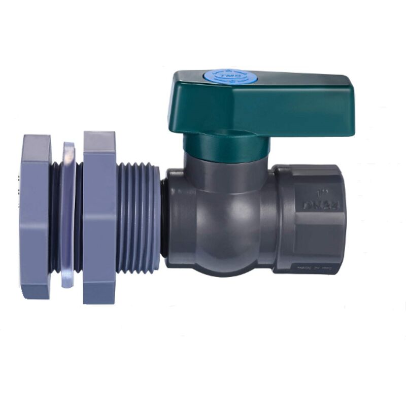Pvc-wassertankanschluss, 1-zoll-pvc-regenfasshahn Mit Trennverschraubung Und Schlauchadapter (1")