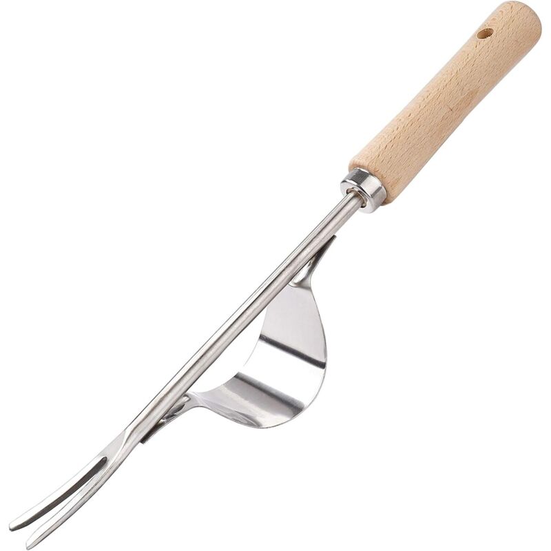 Manuelles Garten-unkrautjätewerkzeug, Edelstahl-jätehilfe Mit Holzgriff, Gartengerät Zum Jäten Ihres Gartens, 32 Cm Lang, 1 Stück