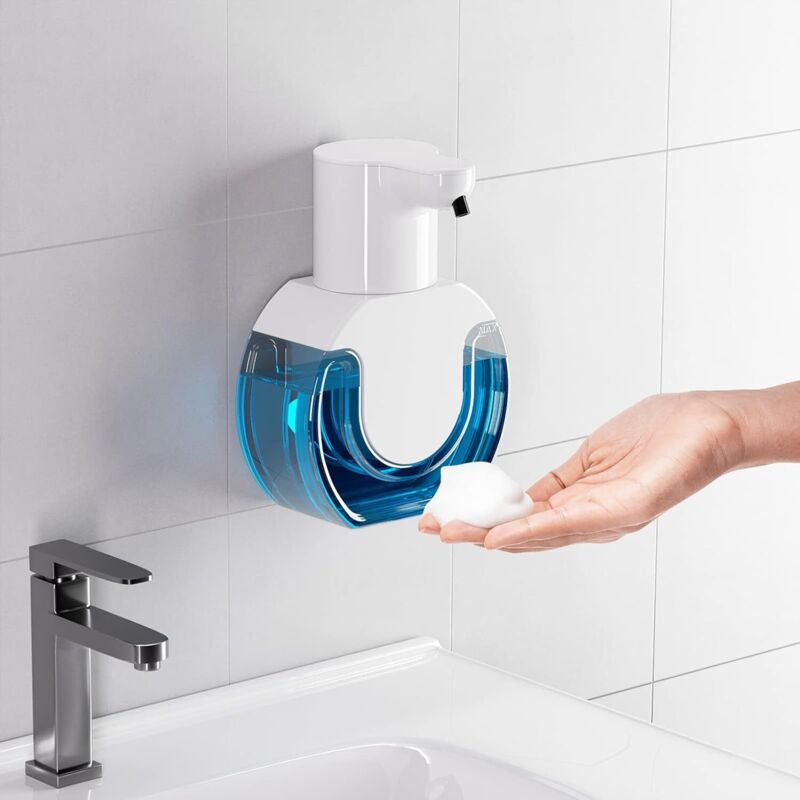 430 Ml Automatischer Schaumseifenspender Zur Wandmontage, Berührungsloser Handdesinfektionsspender Mit 4-stufiger Einstellung Zur Wandmontage.