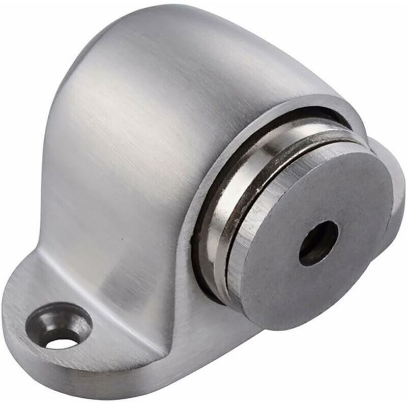 Magnetischer Türstopper, Bodenmontiert, Aus Gebürstetem Metall, 53x32x30mm