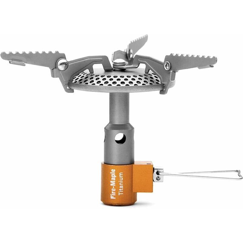 Campingkocher, Mini Tragbarer Und Faltbarer Gaskocher Aus Titan Mit Piezoelektrischer Zündung, Outdoor-wanderkocher, Ultraleicht 2300 W Fms-116t