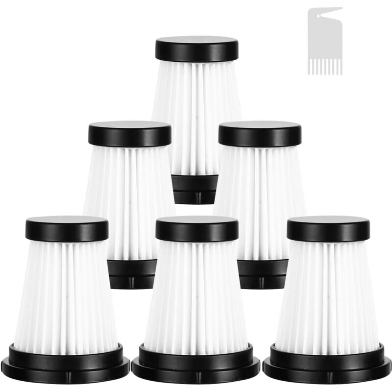 6er-pack Hepa-filter Für Moosoo K12/k13 Staubsauger – Inklusive Reinigungsbürste – Wasserdichte Materialien Für Effektive Filterung