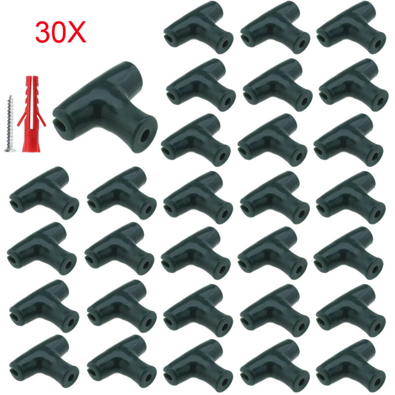 Zaunbefestigungsset, 30 T-clips Und Schrauben Für Blech, Korrosionsbeständig, Für Kabel Von 2-3 Mm, Einfache Installation - 30 Stück
