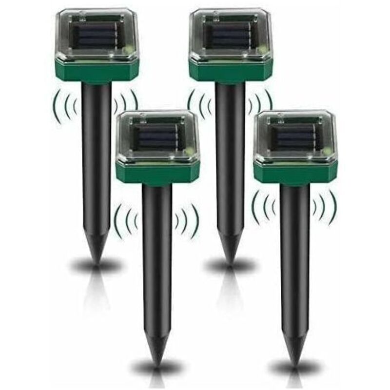 4er-set Ultraschall-wühlmausvertreiber, Wühlmausabwehrmittel Für Den Garten, Vertreiber Für Mäuse, Wühlmäuse, Schlangen Und Andere Nagetiere