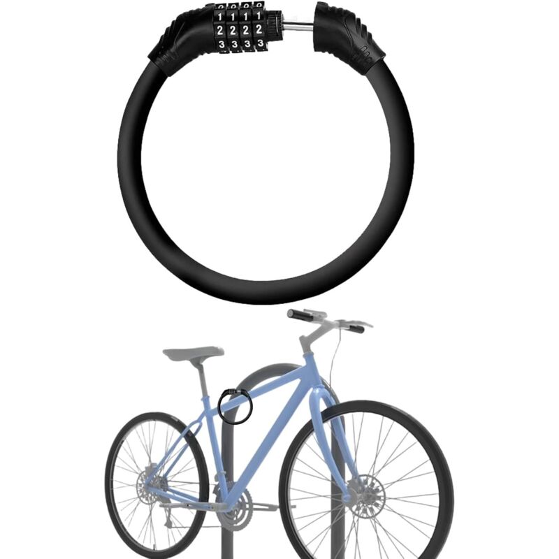 Fahrrad-diebstahlschutzkette, Fahrradschloss Für Kette, Codierte Fahrrad-diebstahlschutzkette, Diebstahlschutzketten Mit 4-stelligem Zahlenschloss Für Fahrrad Und Motorrad