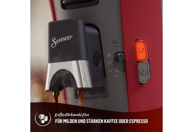 Philips Senseo Kaffeepadmaschine Select CSA240/90, mit drei Kaffee-Einstellungen, aus 21% rec. Plastik, Memo-Funktion