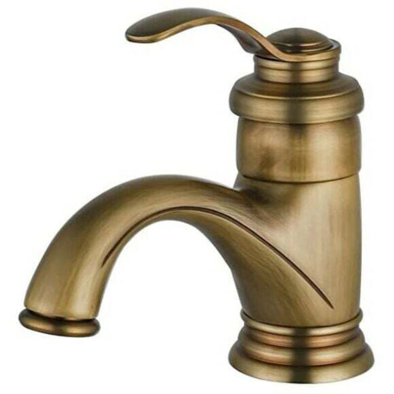 Antiker Retro-waschtischmischer, Gebürsteter Messing-waschtischarmatur Für Das Badezimmer, Nostalgisches Design