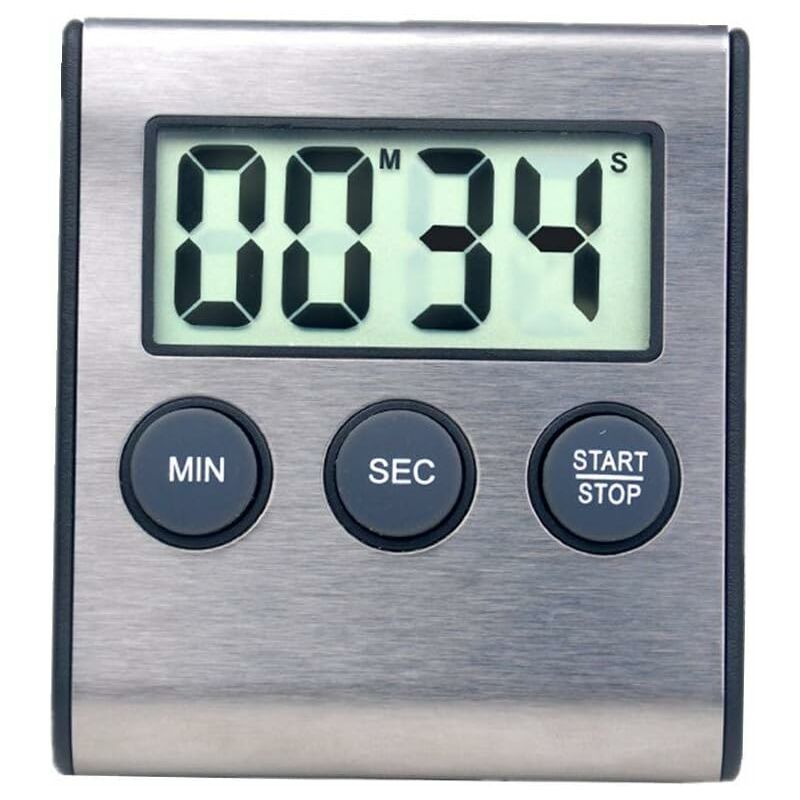 Digitale Mini-uhr, 24-stunden-format, Countdown Und Stoppuhr, Für Küche, Sport, Studium, Meetings, Parken, Medizinische Behandlung, Aus Edelstahl