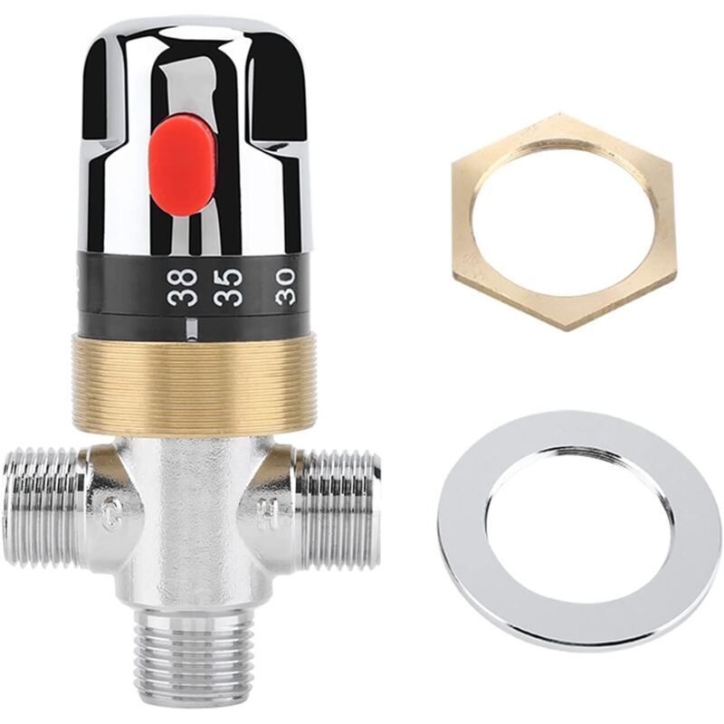 Massive Messing-thermostat-duscharmatur – Chromfinish – G1/2 – Einstellgenauigkeit ± 2 °c – Einfache Installation