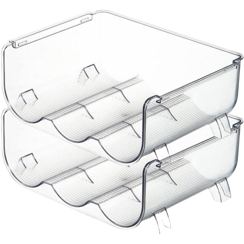 2er-pack Flaschenhalter, Stapelbarer Küchenorganizer, Kunststoff-flaschenständer Für Den Schrank, Fasst 3 Flaschen, Npterbl