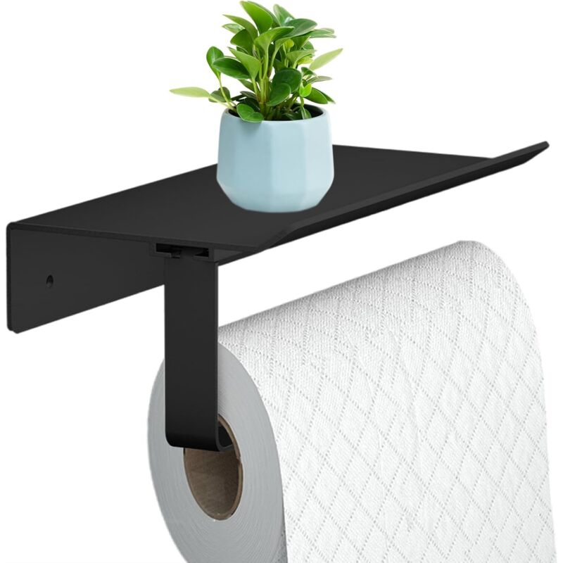 Toilettenpapierhalter Ohne Bohren – Aluminiumhalterung Mit Kleber Und Schrauben – Wandbefestigung – Für Bad Und Küche