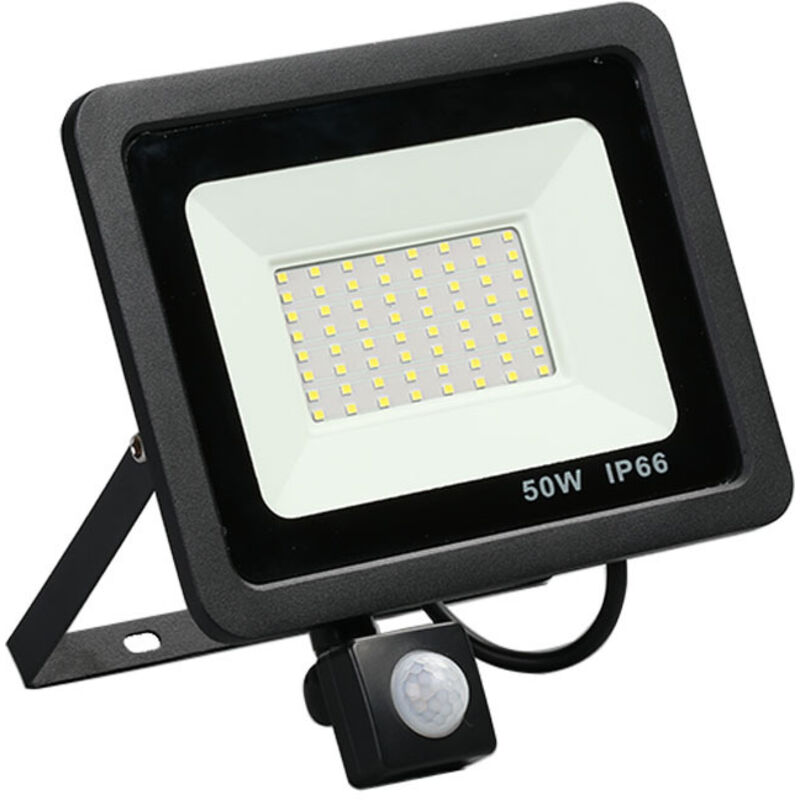 50-w-led-flutlicht Mit Bewegungsmelder, Led-außenstrahler, Wasserdichter Ip66-led-scheinwerfer Für Außen, Kaltweißer 6500k-led-außenstrahler Mit Bewegungsmelder Für Hof, Garage, Terrasse [energieklass
