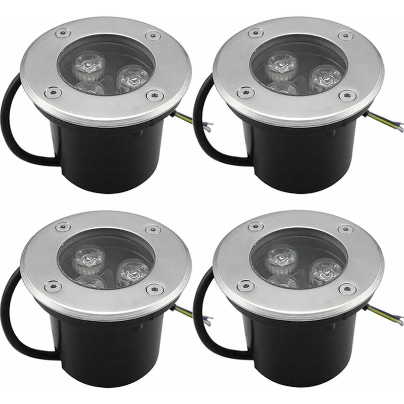 4er-pack 3w Ip65 Einbau-led-spot Außen, 270 Lumen Rund, Led-gartenleuchte Für Garten, Weg, Hof, Garage, Warmweiß