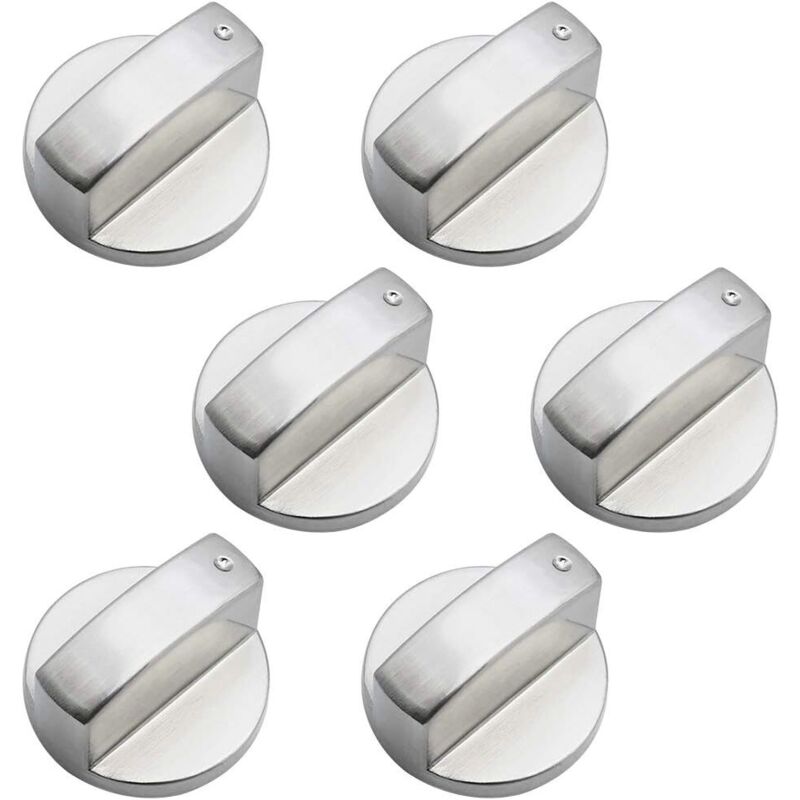 6 Stück Universelle Metall-reglerknöpfe, 6 Mm, Für Gasherd, Kochfeld Und Backofen