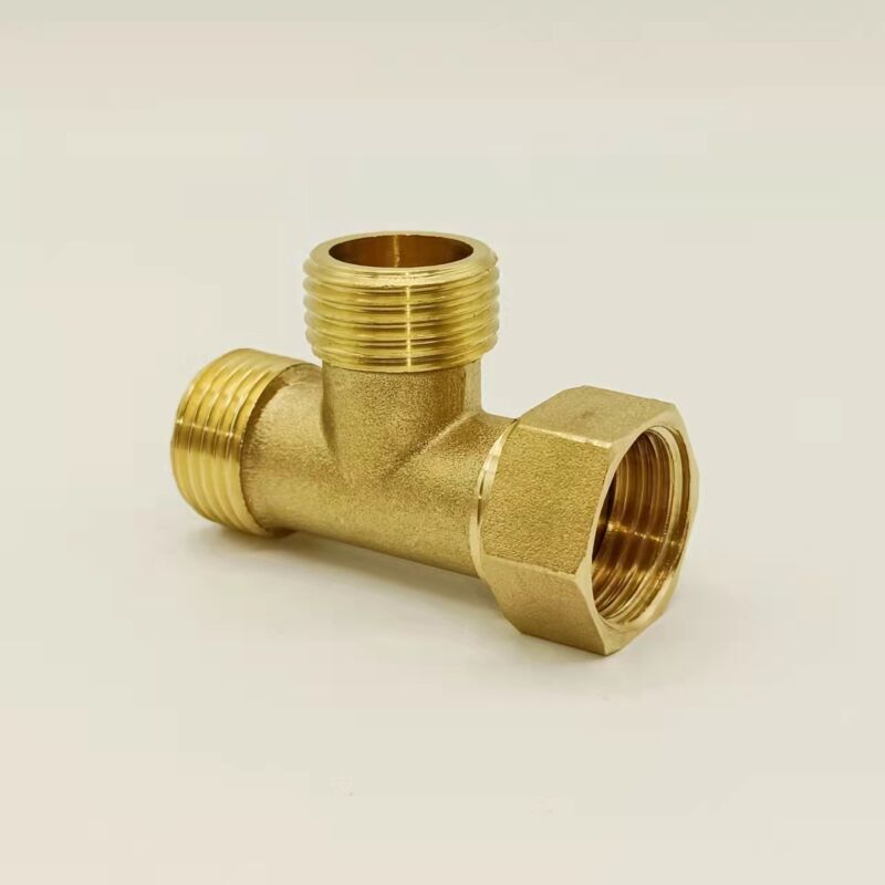 T-stück Aus Messing, Männlich/männlich/weiblich, Drehbare Mutter Mit 1/2"-gewinde – Anschluss Für Trinkwasser Und Heizung – Einfache Installation Mit Flachdichtung