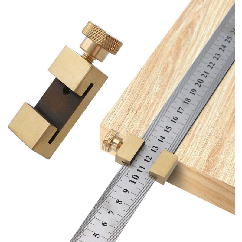 Edelstahl-positionierlineal, Messinglineal, Linealblock, Linealanschlag, 30-cm-markierlineal, Markierungswerkzeug Für Holzbearbeitung, Diy, Schreinerei Und Handwerk