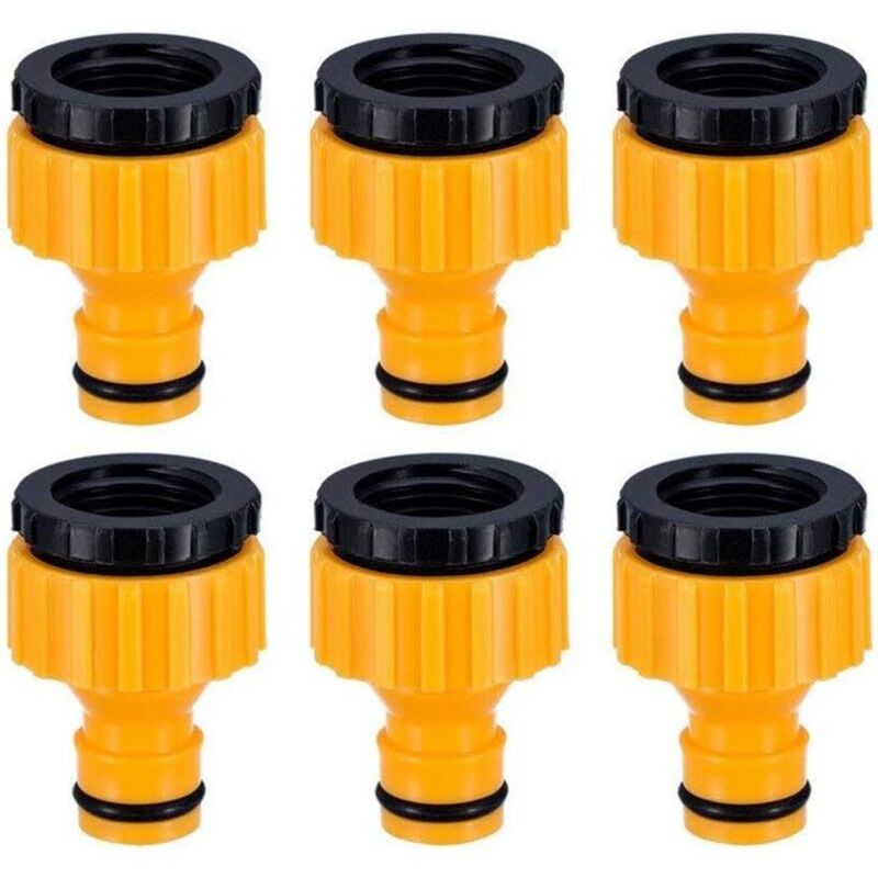 Plastik 3/4" Und 1/2" Gewindehahn-düsen-durchflussregler, Hahnanschlussadapter Mit Gewinde, 6er-pack