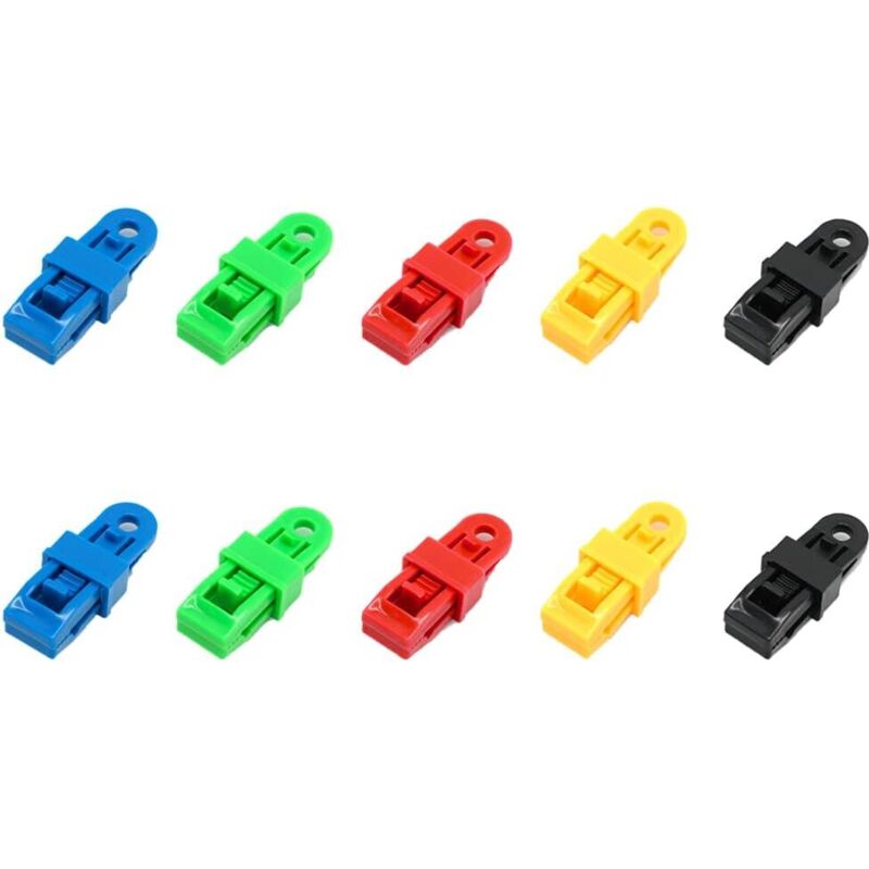 10er-set Planenklammern, Elastische Spanner/befestigungsclips Für Planen, Robuste Und Verstellbare Verschlussgriffe Für Planen Und Schattentücher (10 Stück)