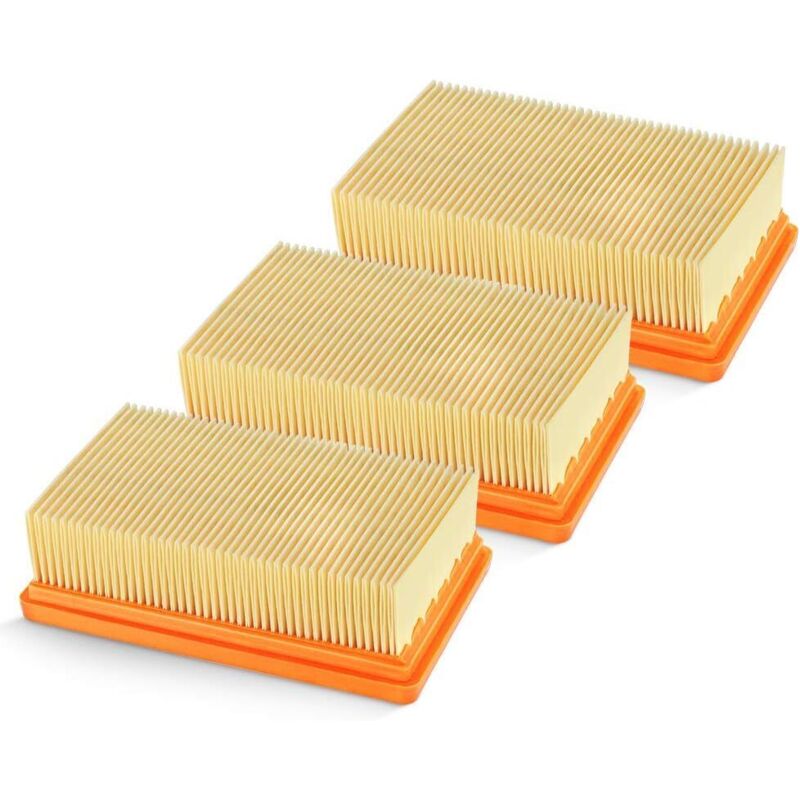 3er-pack Plissierte Flachfilter Für Kärcher Staubsauger Mv4 Mv5 Mv6 Wd4 Wd5 Wd6 - S 2.863-005.0