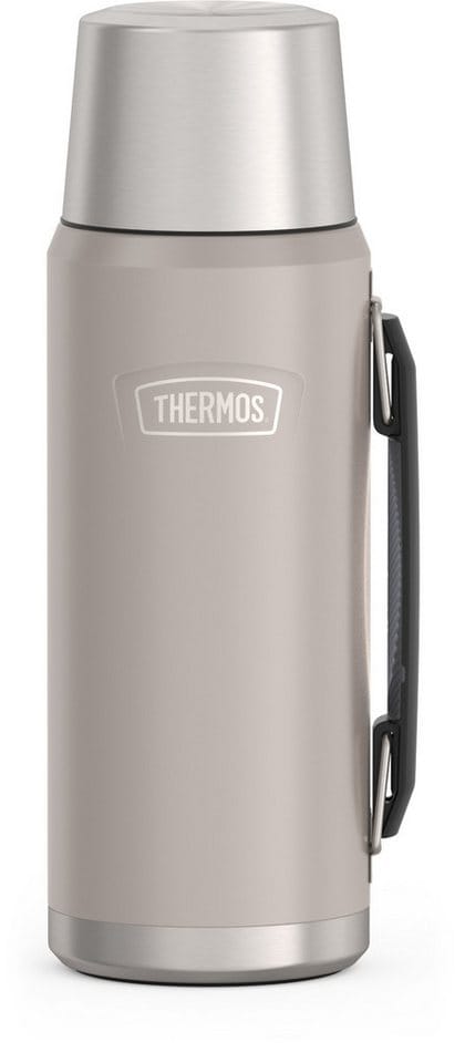THERMOS Isolierflasche ICON BEVERAGE BOTTLE, Edelstahlkörper, spülmaschinenfest, 1,2l, 24h heiß & 24h kalt, Twist & Pour Lid, isolierter Trinkbecher