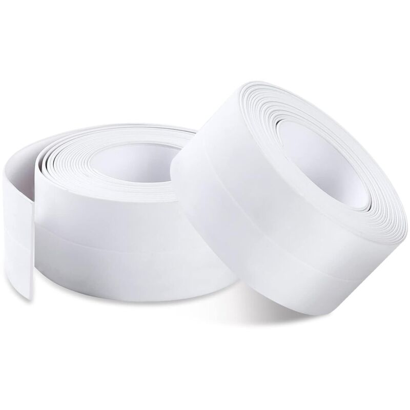 Bad-dichtband, 2 Stück Selbstklebendes Pvc-dichtband Für Bad Und Küche, Schimmelhemmend, Dichtungsband (3,8 Cm X 3,2 M)