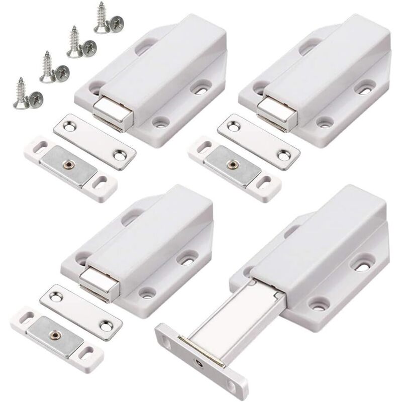 Push-to-open Magnetschranktür-verschluss, 4 Stück, Magnetischer Türschnapper, Push-open-dämpfer Für Schränke, Küchenschränke, Möbel Und Kleiderschränke