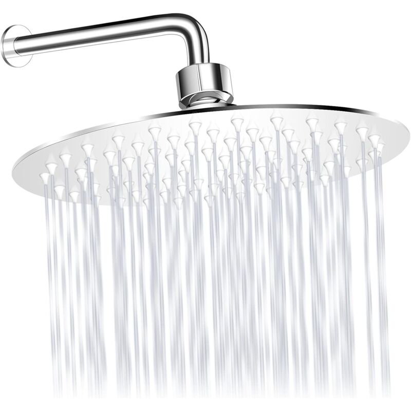 Regenduschkopf, Rund, 20 Cm, Aus Edelstahl 304 Mit Silikonbasiertem Anti-verstopfungssystem