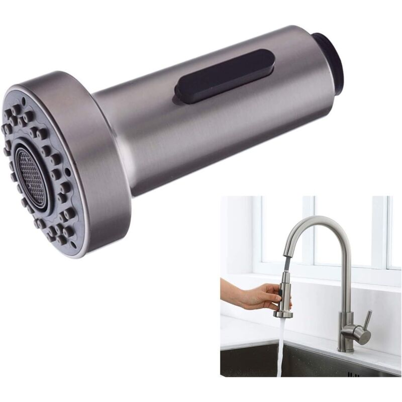 Küchenarmatur Mit Ausziehbarer 2-modus-duschbrause, Universell, G1/2-anschluss, Für Küchenmischer (gebürstetes Nickel)