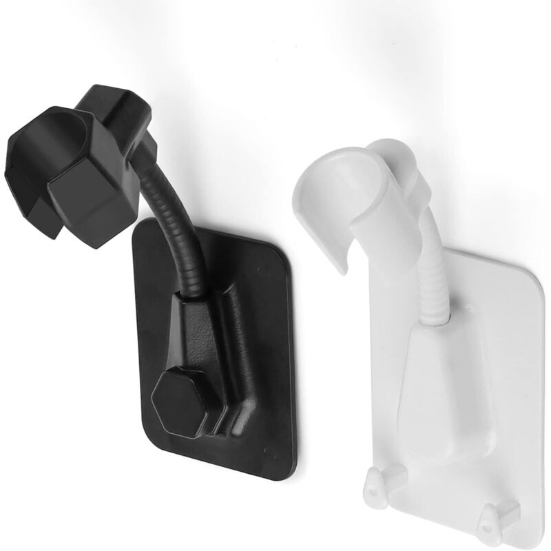 2er-set Duschhalterung, Universell, 360° Drehbar Und Verstellbar, Wandmontiert Mit Klebender Installation Ohne Bohren Für Das Badezimmer.