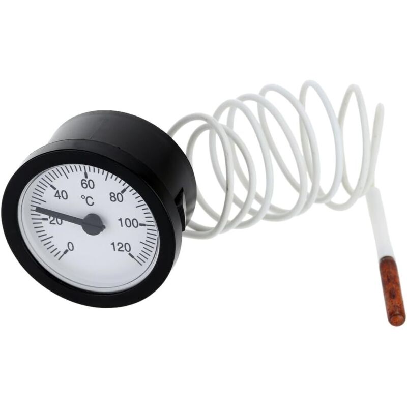 Rundthermometer 1 M – Messbereich 0–120 °c – Messfühler Aus Messing Für Flüssigkeiten – Genauigkeit (+/-) 2 % – Für Wasser